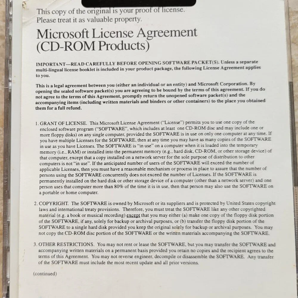 Vintage CD - Microsoft Works, Version 3.0